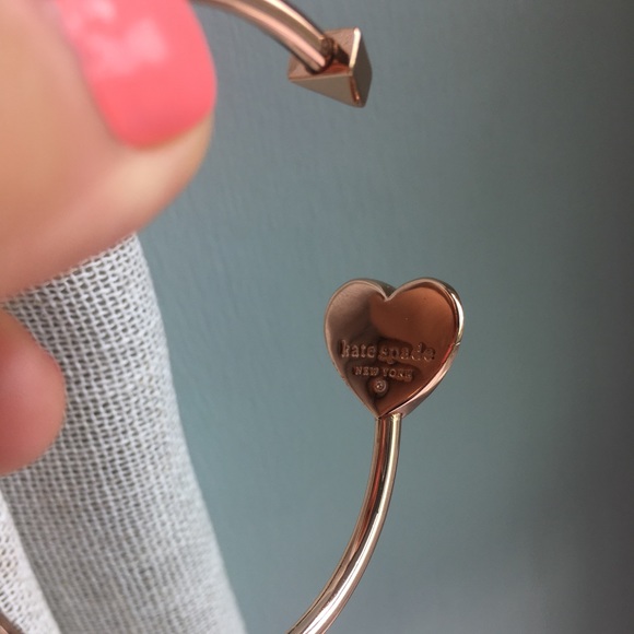 kate spade Heritage Metal Spade Rose Gold Flex Cuff Bracelet - Picture 8 of 10